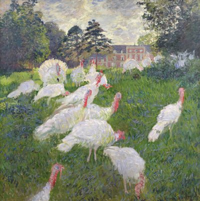 The Turkeys at the Chateau de Rottembourg, Montgeron by Claude Monet